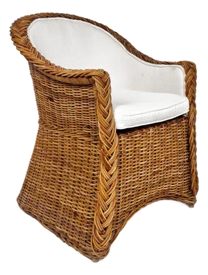 Vintage Wicker Works Style Arm Chair