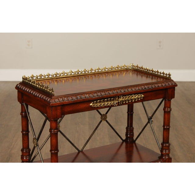 Brown Maitland Smith George IV Style Pair of Mahogany Bookcases For Sale - Image 8 of 12