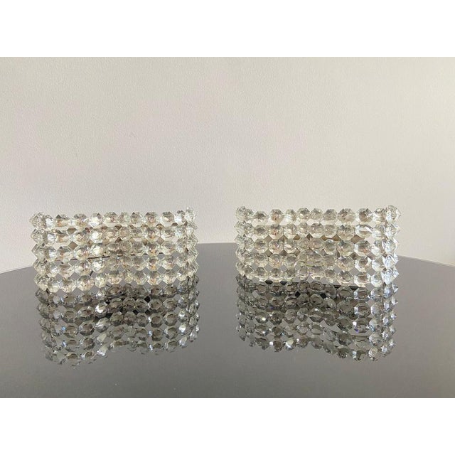 Ottogonal Crystal Wall Lights, Italy, 1980s., Set of 2 For Sale - Image 4 of 14