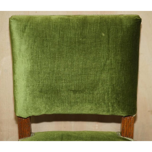 Antique Victorian Green Desk Chair from Edward & Roberts For Sale - Image 5 of 18