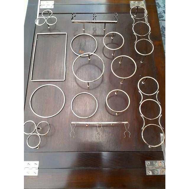 Vintage Bar Cart With Pop Up Center and Beveled Glass Chairish