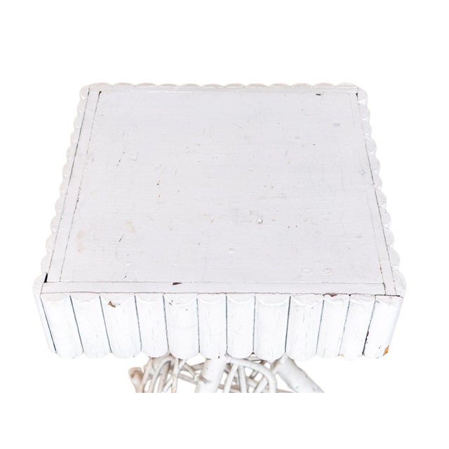 Folk Art Vintage White Twig Table For Sale - Image 3 of 5