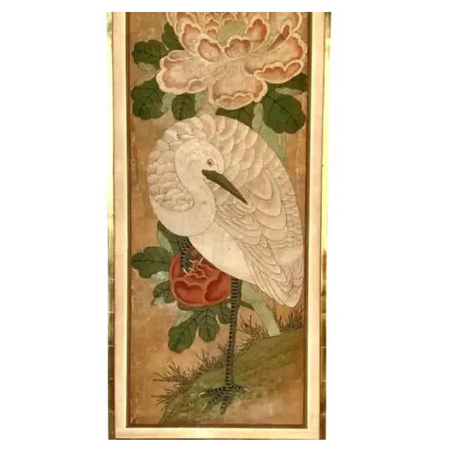 Late 19th Century Antique Chinese Hand Painted Panel Screens, a Pair For Sale - Image 5 of 13