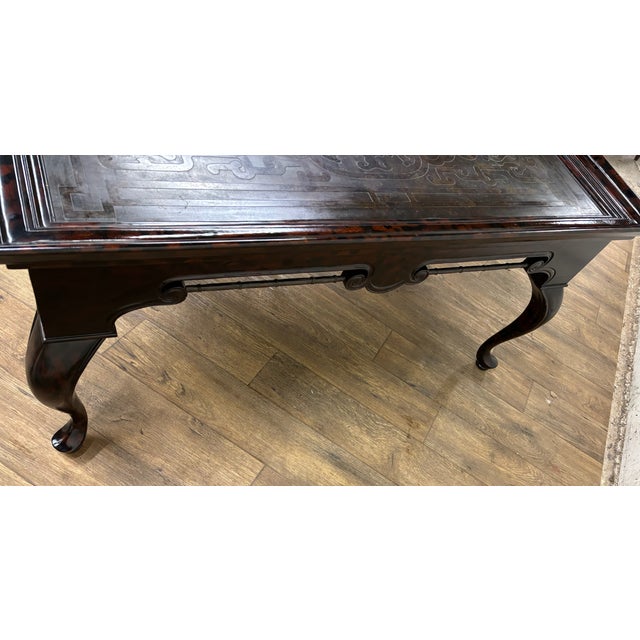 Maitland Smith Chinese Chinoiserie Style Lacquered Coffee Table Coffee Table For Sale - Image 16 of 18