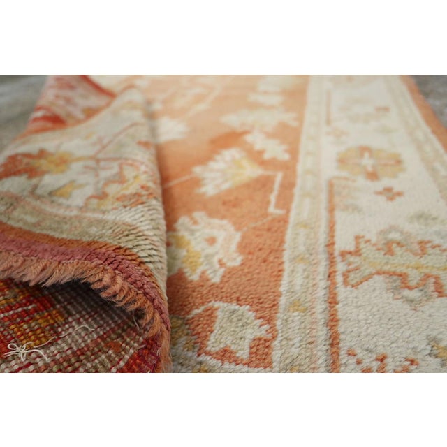 Galerie Shabab Collection Early 20th Century Turkish Oushak Throw Rug For Sale In New York - Image 6 of 6