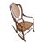 Late 19th Century Victorian Rocking Chair With Caned Seat and Back For Sale