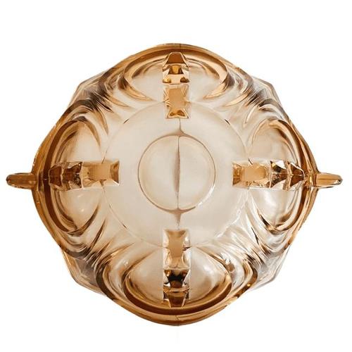 Vintage Glass Fruit Bowl in Pink Glass from August Walther & Sons, 1930s For Sale - Image 5 of 7