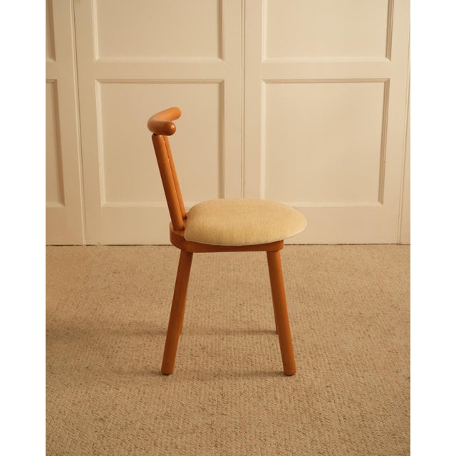 Wood Vintage Italian Chairs in Wood and Velvet, 1970s, Set of 6 For Sale - Image 7 of 11