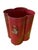 Vintage Red Chinoiserie Wastebin For Sale In Boston - Image 6 of 11