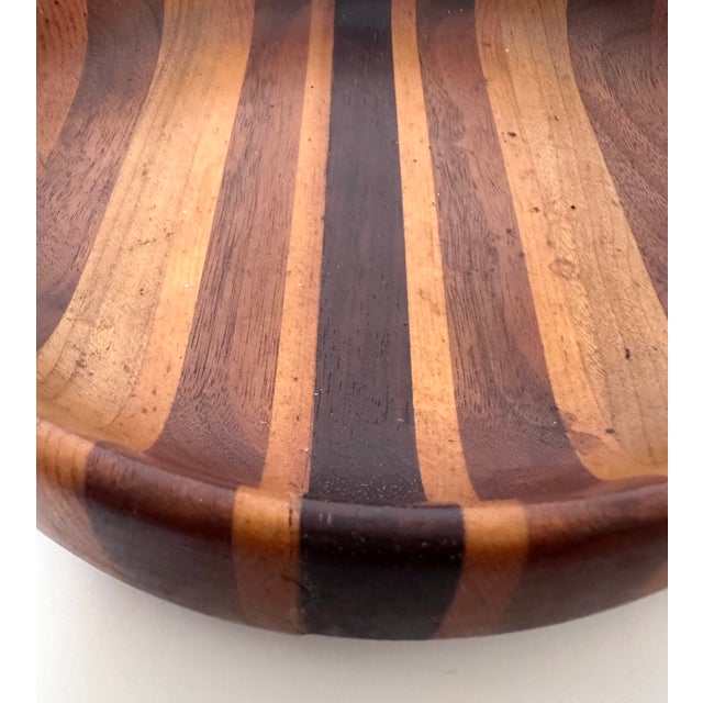Handmade Segmented Wood Bowl For Sale In Los Angeles - Image 6 of 7