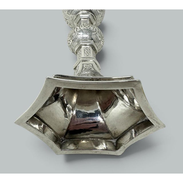 Antique Sterling Silver Wine Religious Goblet Chalice Irish 1919 For Sale - Image 4 of 13