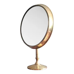 1940s Italian Brass Table Mirror