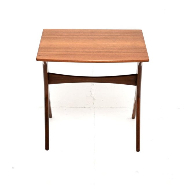 A stylish and elegant Danish vintage teak side table by Johannes Andersen. It was made in Denmark, it dates from the...