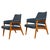 Pair Danish MId Century Modern Arm Chairs Attributed to Karl-Erik Ekselius for Joc Möbler 1960 For Sale - Image 9 of 14