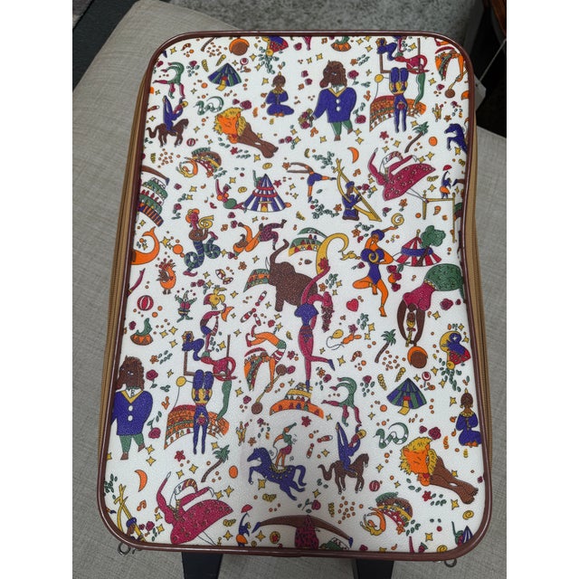 Piero Guidi Magic Circus Trolley Travel Bag, White For Sale - Image 12 of 13