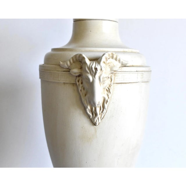 Vintage Mid-Century Ram's Head Neoclassical Table Lamp For Sale - Image 9 of 13
