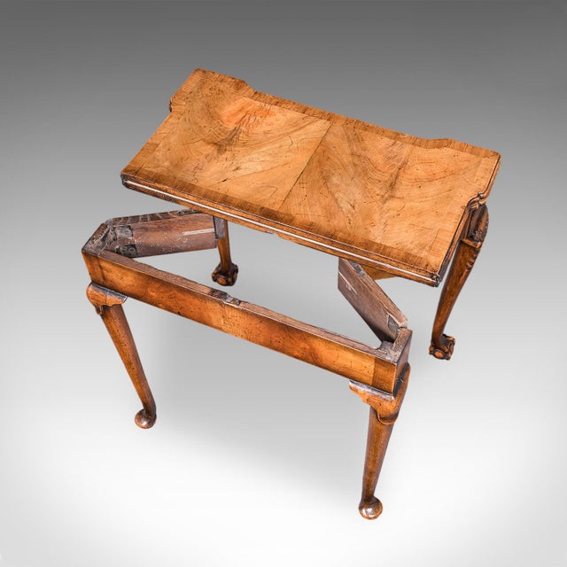 Antique Fold Over Bridge Table, English, Walnut, Game, Card, Georgian, c.1780 For Sale - Image 10 of 12