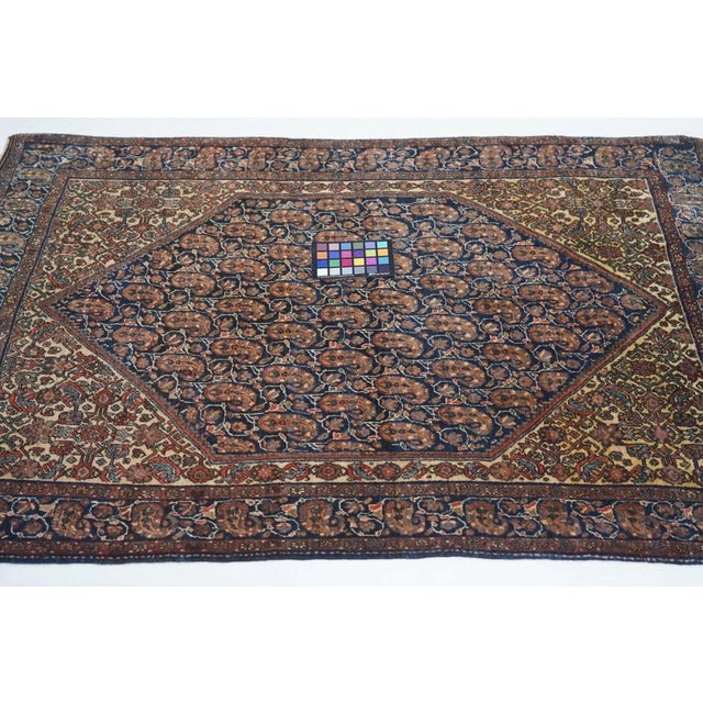 Antique Sarouk Rug 3'4'' x 4'10'' For Sale - Image 9 of 10