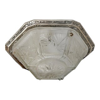 1930s French Art Deco Flush Mount by Muller Freres France - 2 Available For Sale