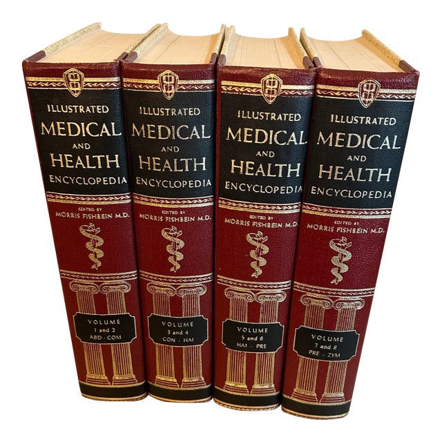 Vintage Illustrated Medical & Health Medical Books by Fishbein, Decorative 1956-66 Vol 1-8 For Sale