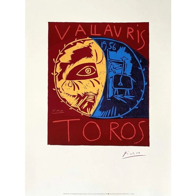 Pablo Picasso (according to) Toros en Vallauris Lithographic poster from an original work from 1959 by Pablo Picasso...