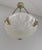 Metal Maynadier & Degue French Art Deco 3-Armed Chandelier - 1930s Nickeled Bronze & Frosted Glass For Sale - Image 7 of 18
