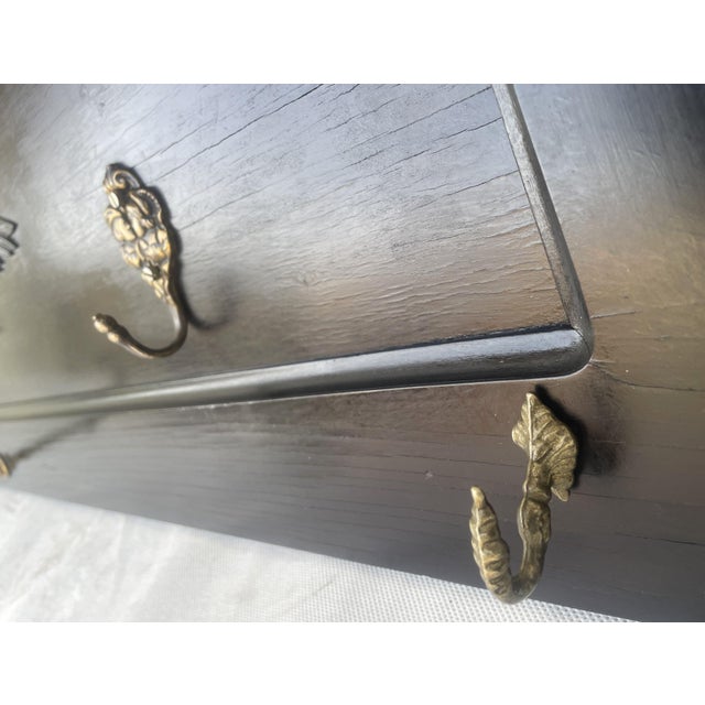 Antique Black Wall Coat Rack, 1890s For Sale - Image 15 of 18