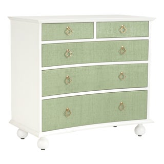 Maxwell Raffia Chest - Green For Sale