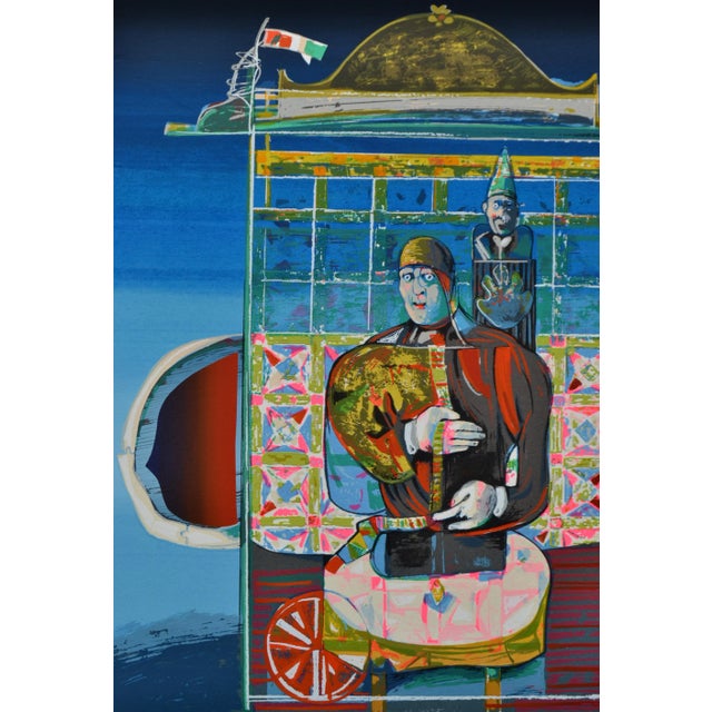 Italian Luigi Rincicotti, I Dodici Mesi, January Lithograph For Sale - Image 3 of 3