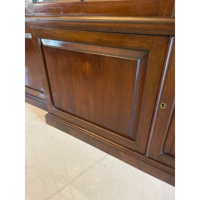 Large Antique Victorian Mahogany Breakfront Bookcase, 1880s For Sale - Image 6 of 12