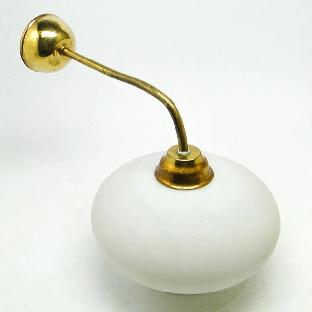 Metal Art Deco Style Wall Lamp, Poland, 1950s For Sale - Image 7 of 8