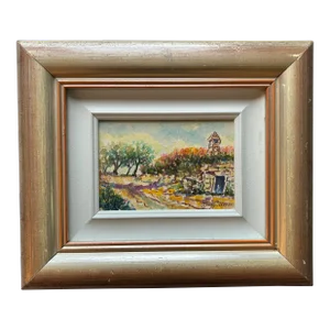 Vintage Small Framed Italian Landscape Watercolor