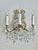 Single Italian Beaded Crystal Brass Wall Light Sconce For Sale - Image 4 of 12