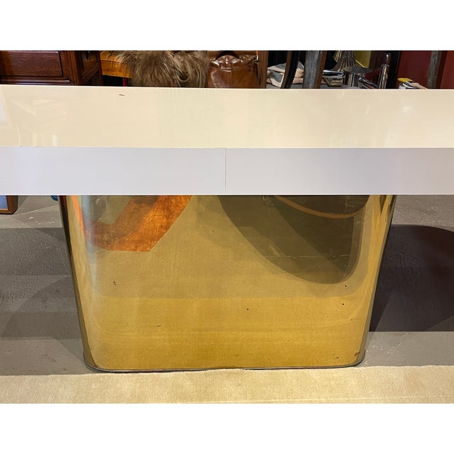 1960s Mid Century Modern Brass Console For Sale - Image 5 of 8