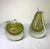 Large Barbini Murano Glass Pear & Peach Paperweights or Bookends These are also beautiful displayed without books, or even...