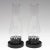 Mid-Century Modern 6 Vintage 1960's Black Metal and Glass Indoor/Outdoor Hurricane Candle Holders For Sale - Image 3 of 11