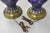 Vintage Chinoiserie Blue Enamel Chinese Brass Jardinierie Table Lamps - A Pair For Sale - Image 10 of 14