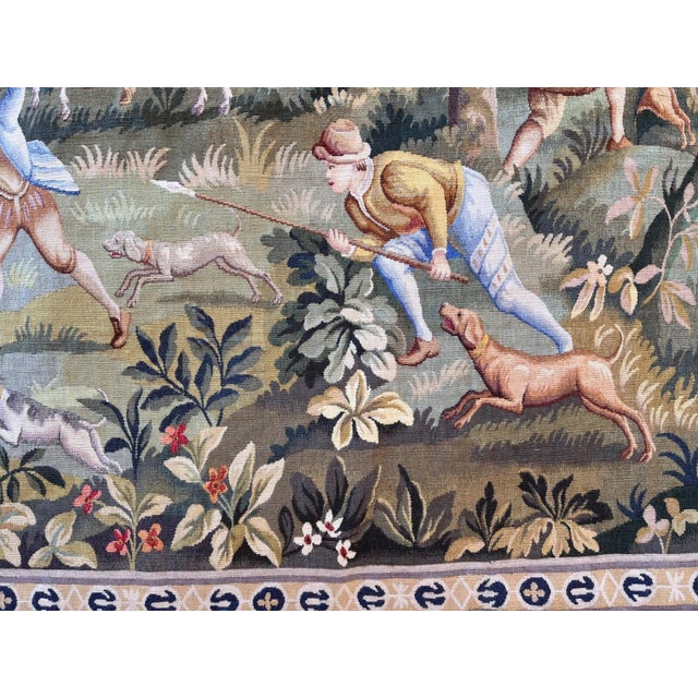 1990s Tapestry With Hunt Scene For Sale - Image 9 of 10