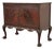 Romweber Antique Chippendale Carved Flame Mahogany Buffet Server or Bar Cabinet, Circa 1920s For Sale