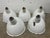 Antique White 1950s White Porcelain Enamel Printing Press Factory Pendant Shades - Set of 5 For Sale - Image 8 of 9