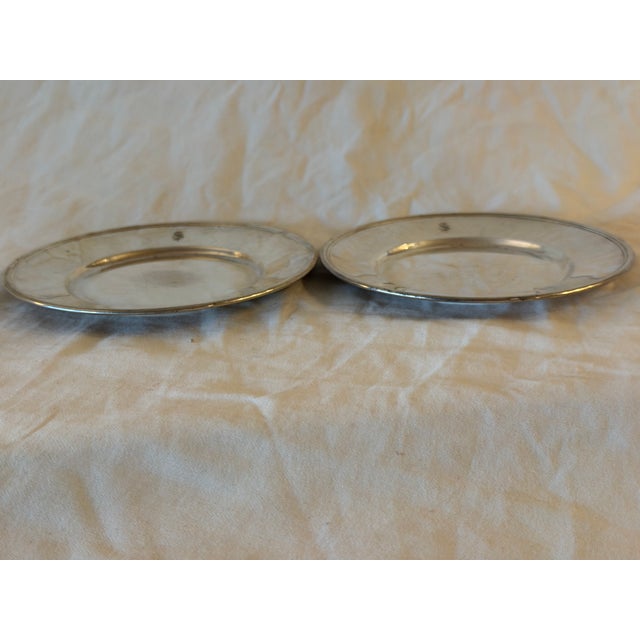 Vintage Pair of Tiffany & Co. Sterling Silver Small Plates For Sale - Image 4 of 7