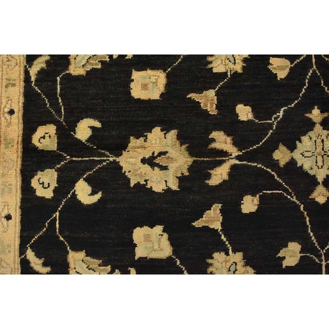 Ziegler Rug 5’11” X 9′ Black Wool Traditional Hand-Knotted Oriental Carpet For Sale - Image 9 of 13