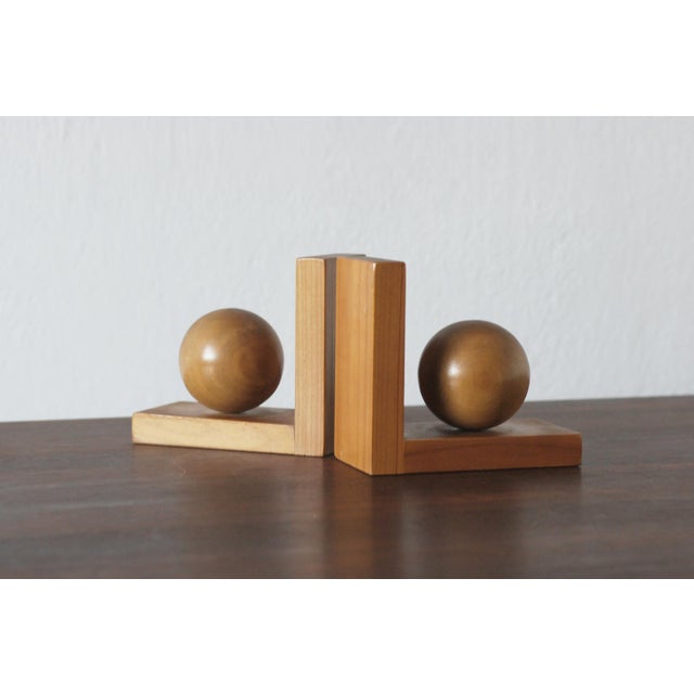 Mid-Century Modern Wooden Bookends, 1950s, Set of 2 For Sale - Image 4 of 6