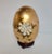 Ceramic Large Chinoiserie Gold Leaf Porcelain Egg With Birds & Chrysanthemums For Sale - Image 7 of 9
