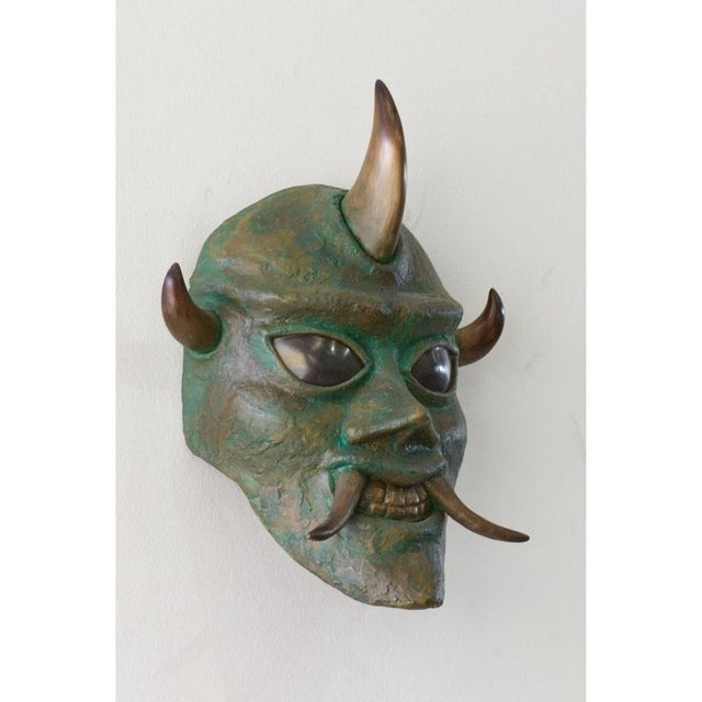 Contemporary Bronze Oni Mask #2 by Splady Art Studios For Sale - Image 3 of 7