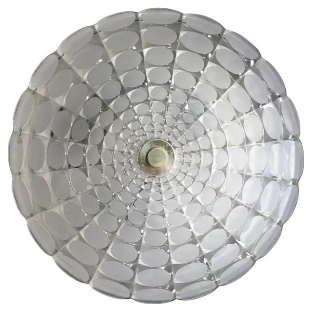 Mid-Century Modern Space Age Round Flush Mount in Frosted Glass by J. T. Kalmar for Kalmar, Austria, 1960s For Sale - Image 11 of 11