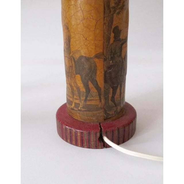 Small Découpage Table Lamp in Hollywood Regency Style For Sale - Image 11 of 13