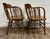 Early 20th Century Antique Barrel Back Oak Pub Chairs Captain’s Chairs - Pair For Sale - Image 5 of 11