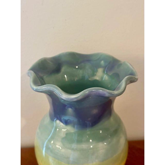 Colorful Scalloped Vase For Sale In Charleston - Image 6 of 8