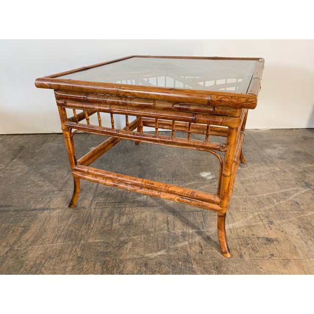 Chinoiserie Tiger Bamboo End Table Chairish